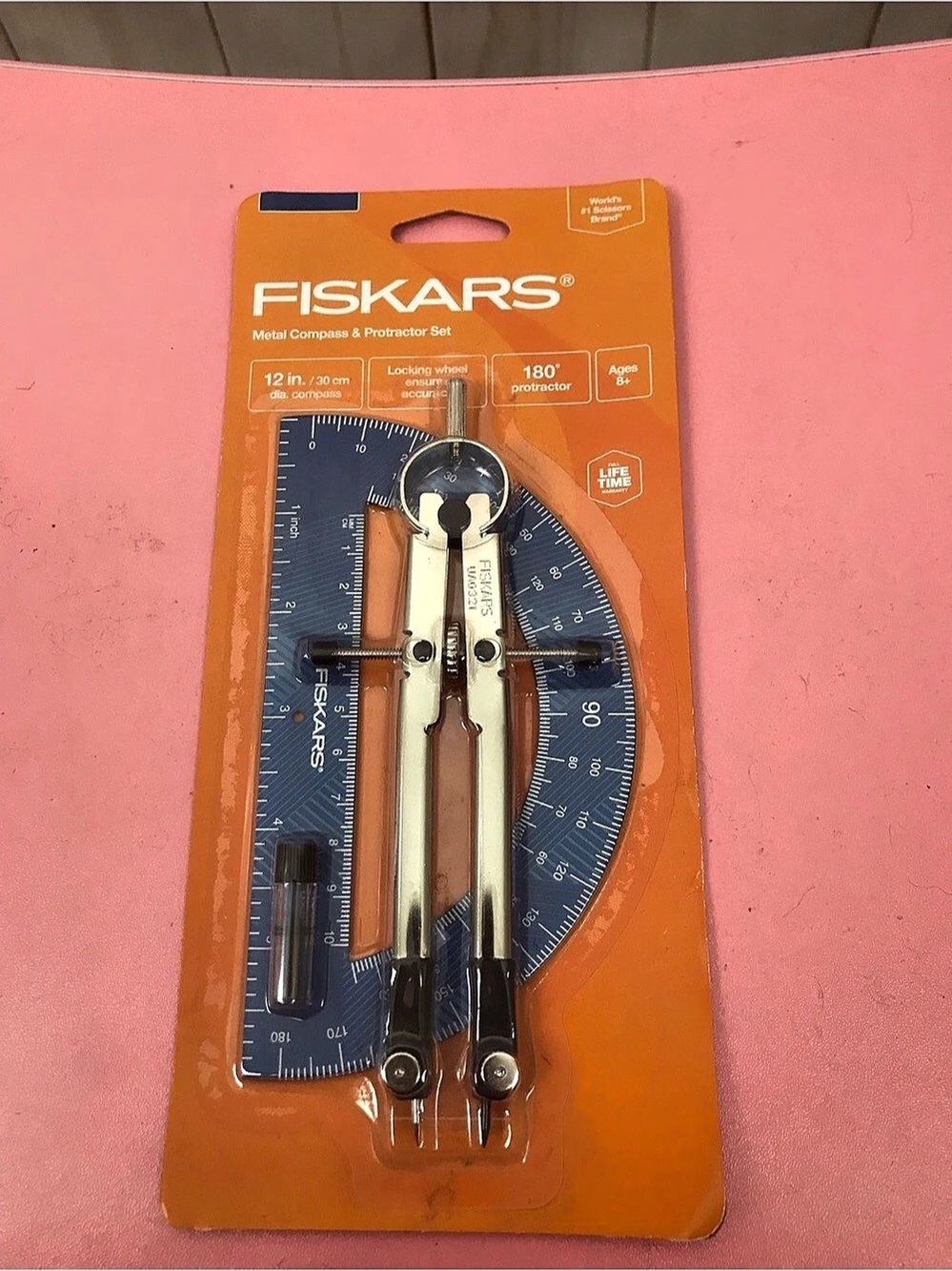 Fiskars 12 in. Metal Compass & Protractor Set Metal Compass & Protractor Set NWT